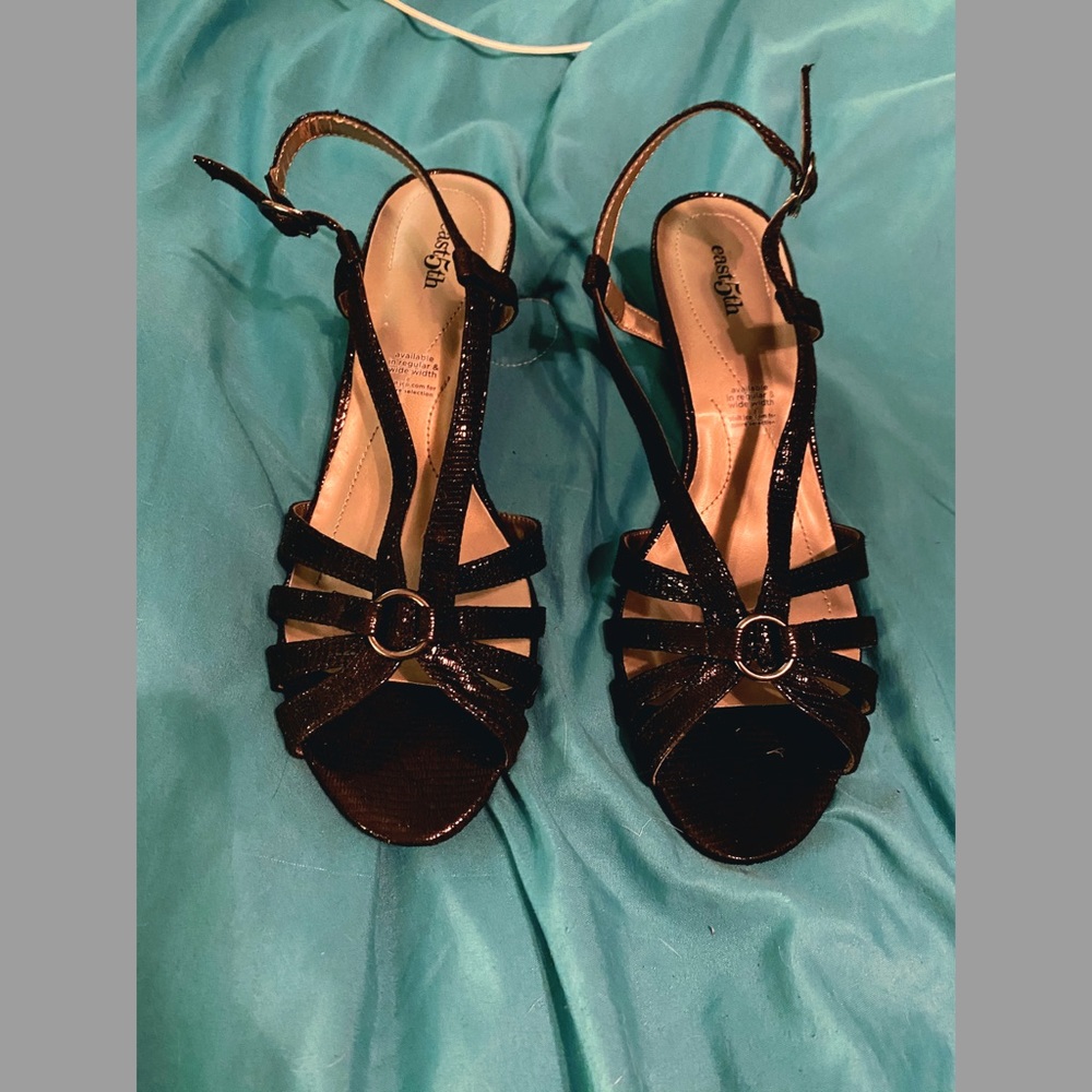 Black Heels with Buckle Strap